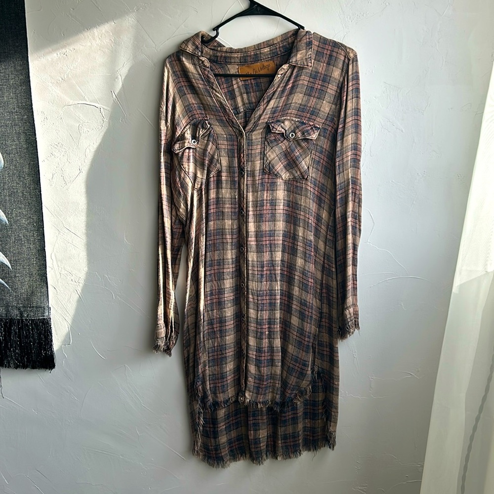 Flannel Dress. Size medium. Brand- The Nu Vintage